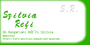 szilvia refi business card